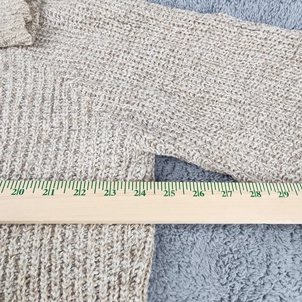 Orvis Sweater Mens L Tan Wool Blend Full Zip Elbow Patch Made in USA 90s Vintage
